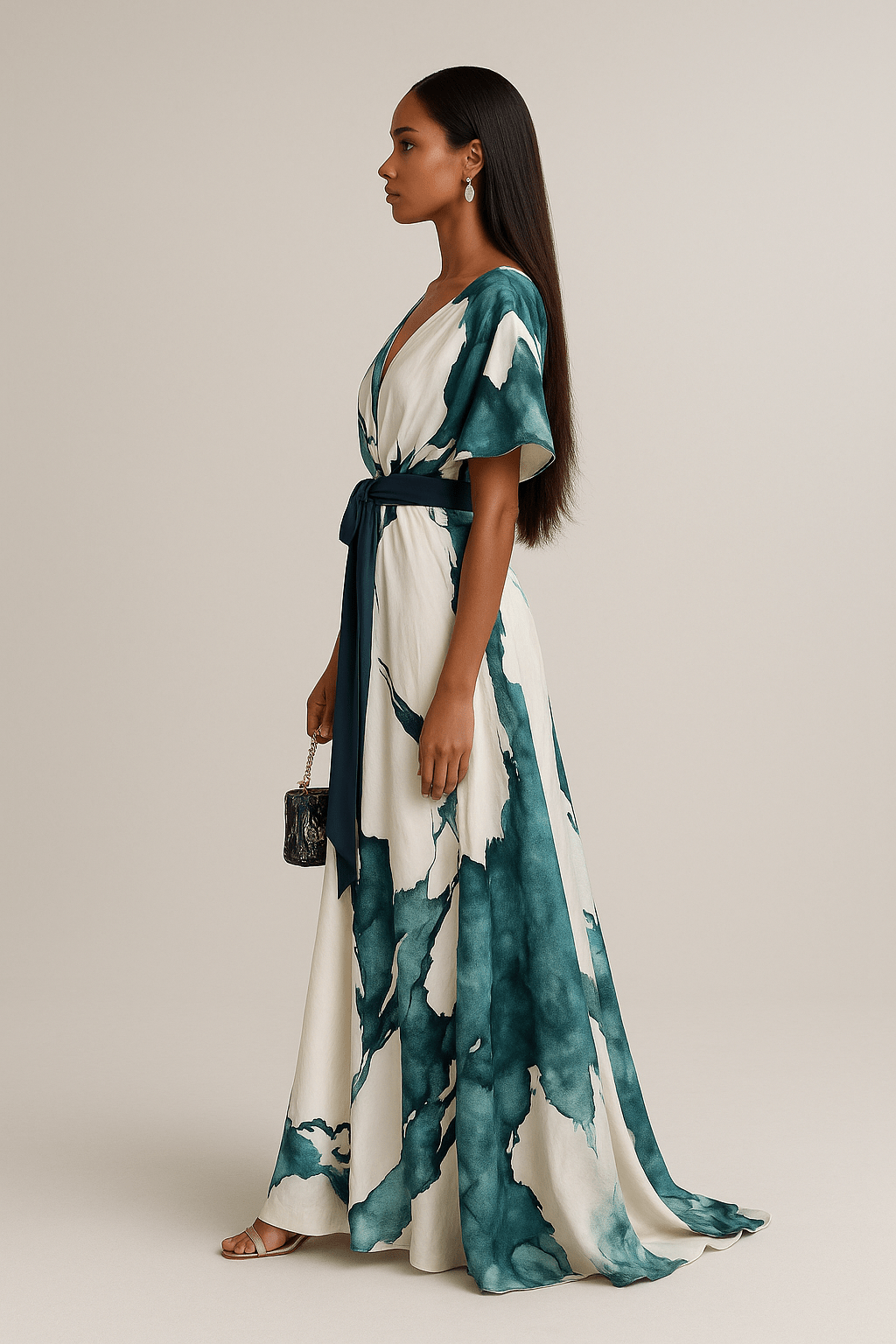 Voira | Elegant Artistic Maxi Dress
