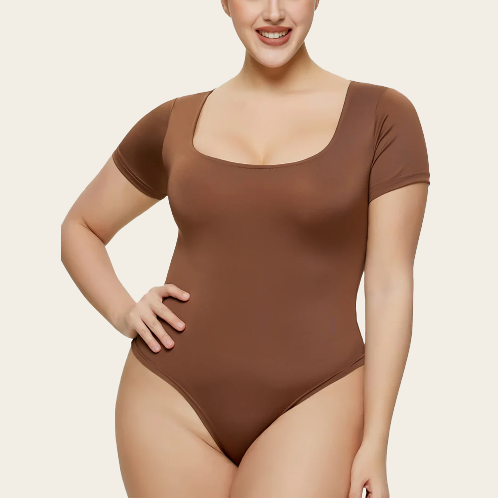 Square Neck Thong Bodysuit