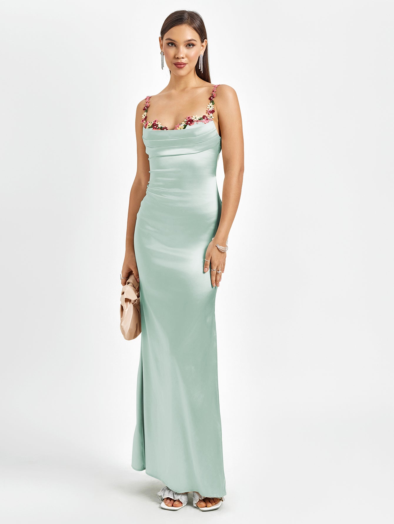 Flora | Satin Gown Maxi Dress