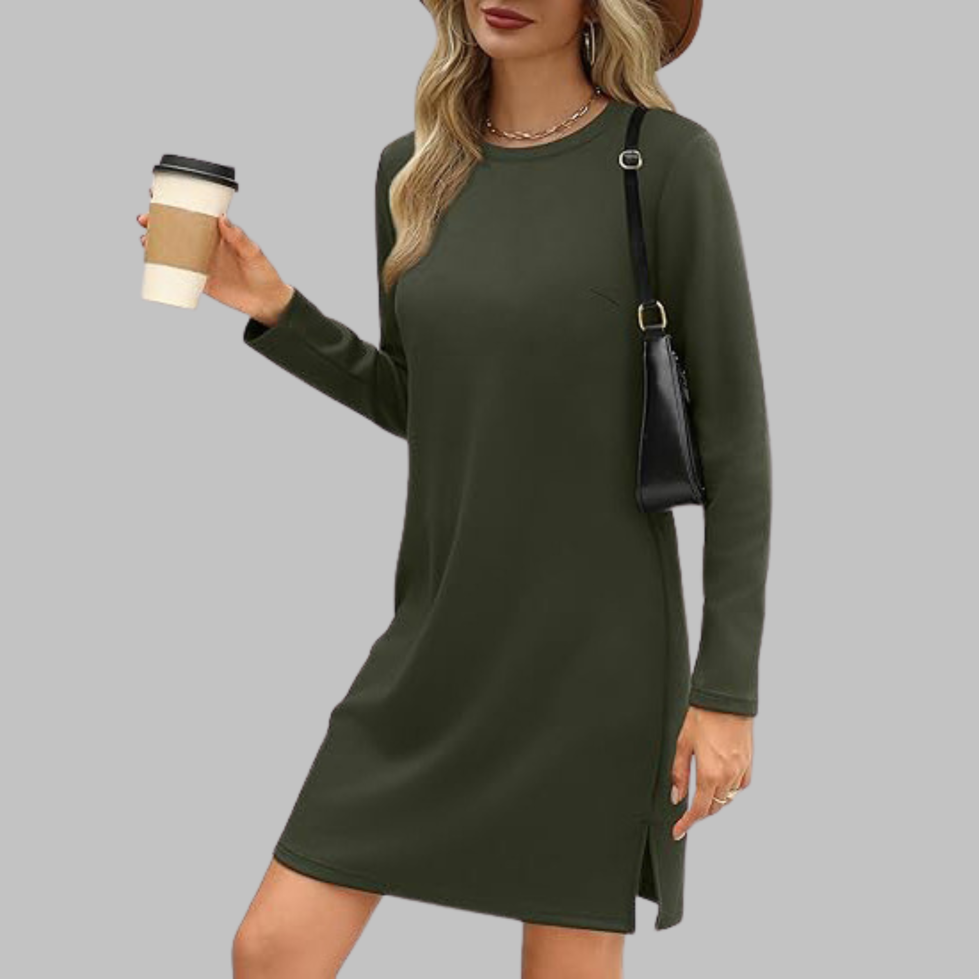 Delphine | Casual Long Sleeve Mini Dress