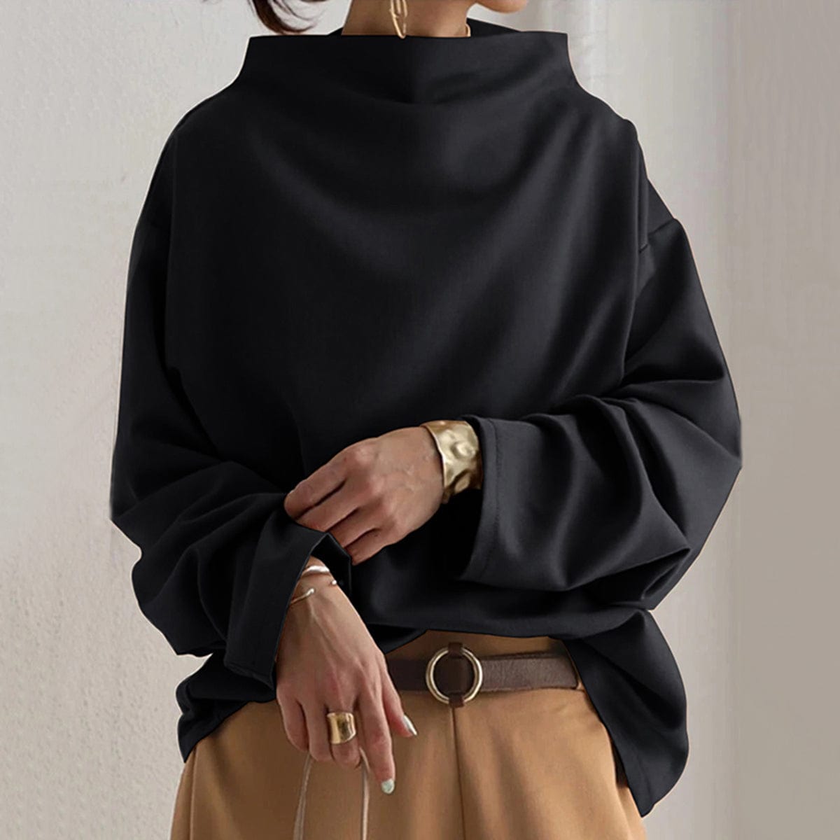 Mirabel | High-Neck Soft Knit Top