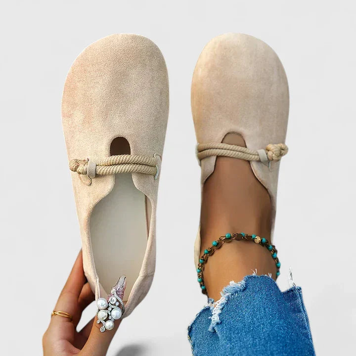 Brielle | Suede Rope-Knot Slip-On Flats