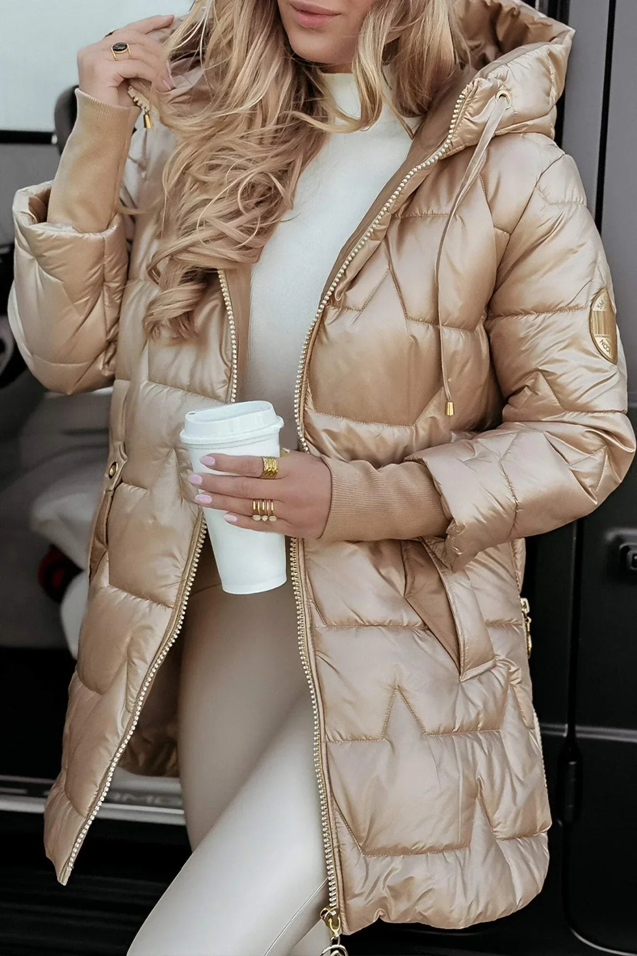 Sorvella | Elegant Padded Hooded Coat